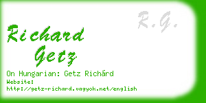 richard getz business card